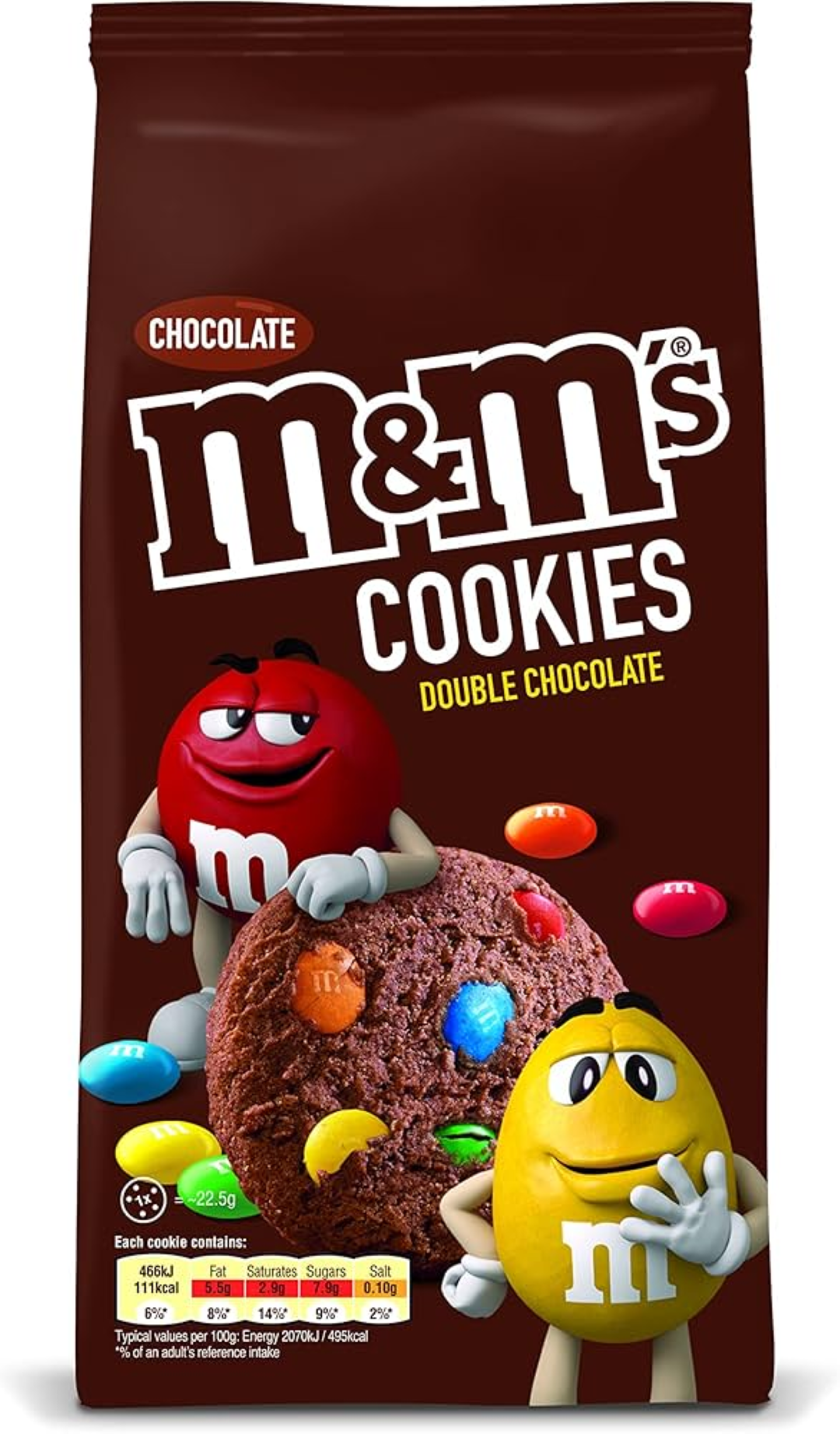 M & M DOUBLE CHOCOLATE COOKIES 180G